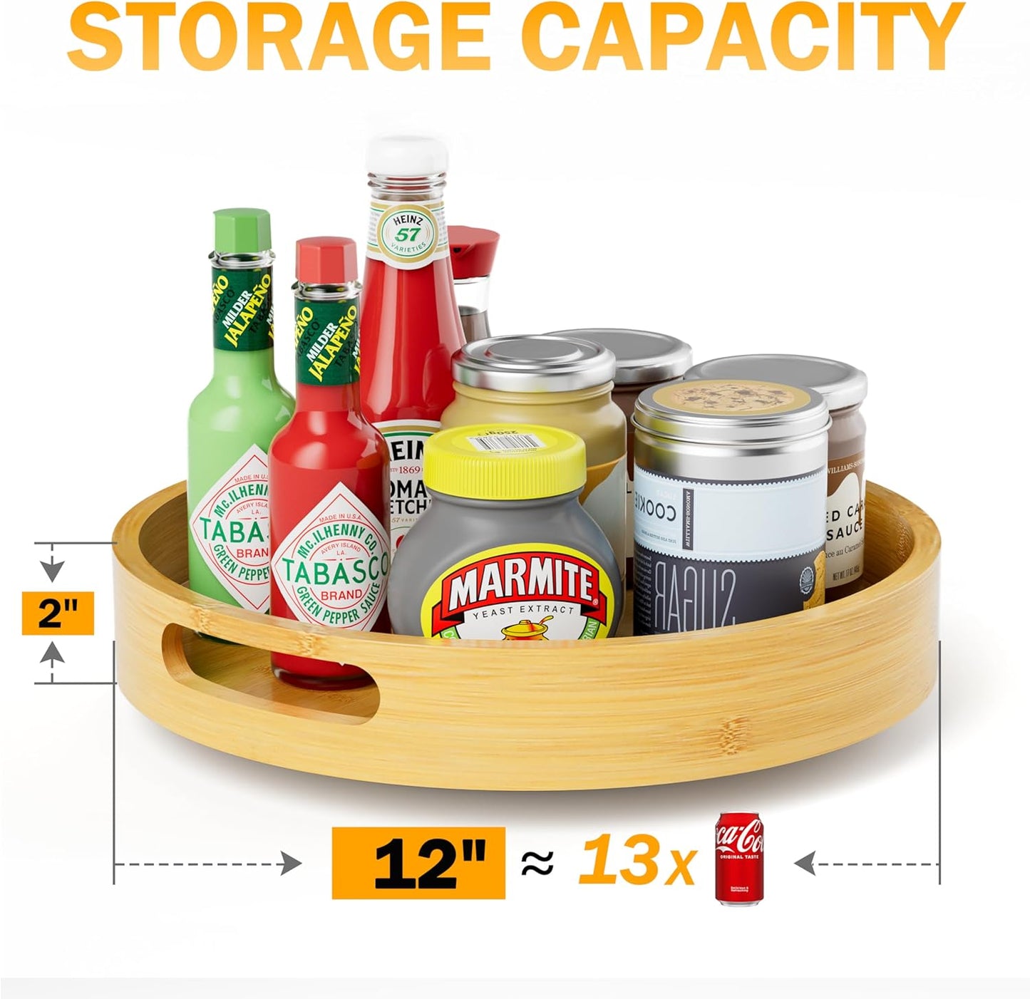 Lazy Susan Turntable Storage Box